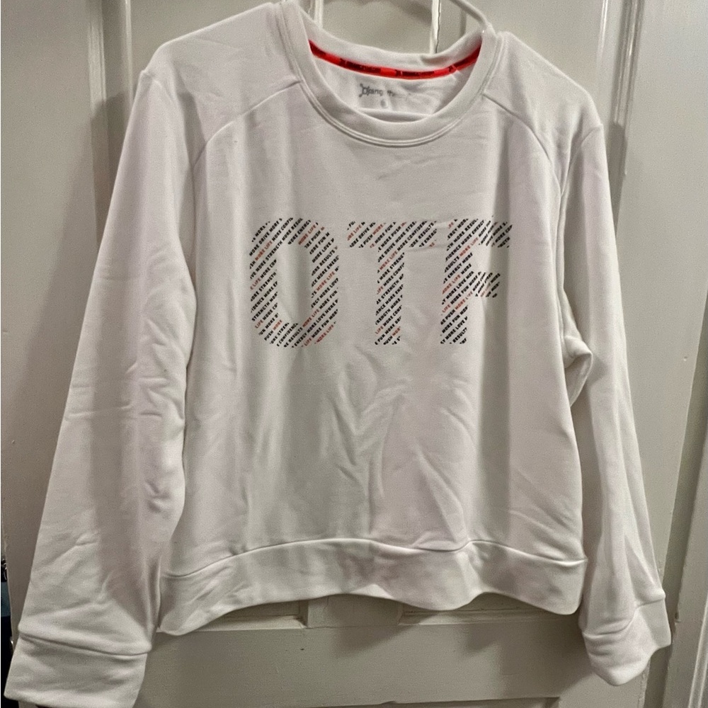 NEW OrangeTheory White Sweatshirt (crop), size XL
